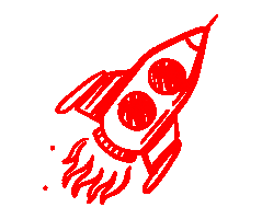 Rocket Raketa Sticker by Fotověci