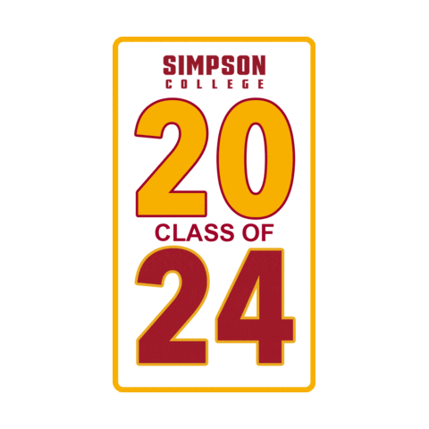 Commencement Class Of 2024 Sticker by Simpson College