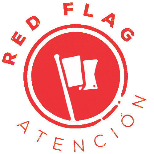 Red Flag Atencion Sticker by Glasswing International