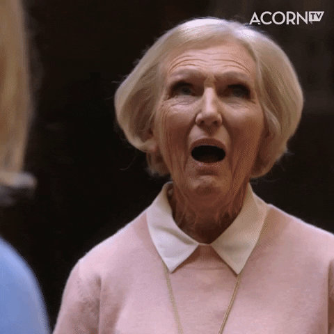 Mary Berry Reaction GIF by Acorn TV