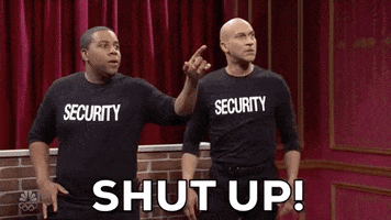 Keegan Michael Key Shut Up GIF by Saturday Night Live