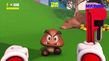 Hitting Super Mario GIF by Mashed
