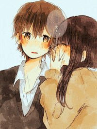 Anime Love Kissing Couple GIF