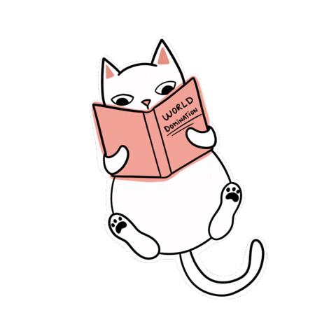 Reading Cute Cats Kawaii Sticker for Book Lovers