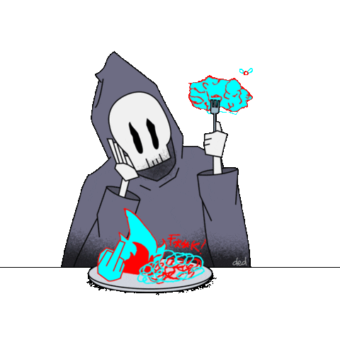 Grim Reaper Breakfast Sticker