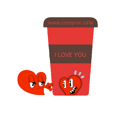 I Love You Coffee Sticker by Comprar Café