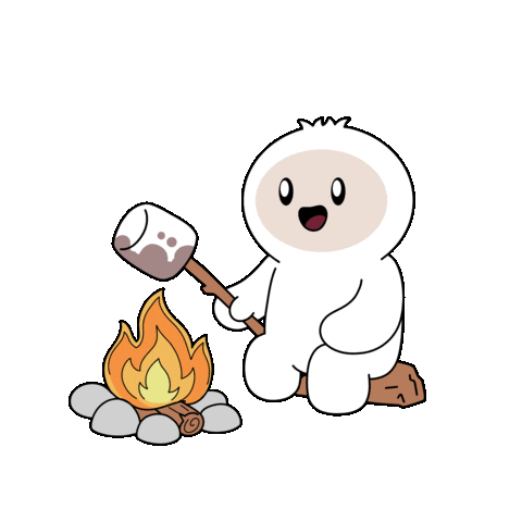 Camping Camp Fire Sticker by okdstudio