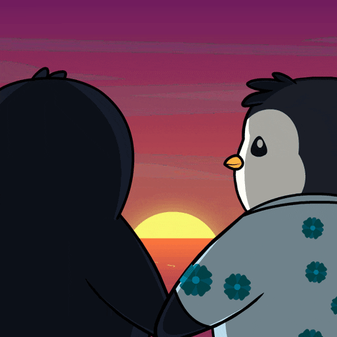 In Love Beach GIF by Pudgy Penguins