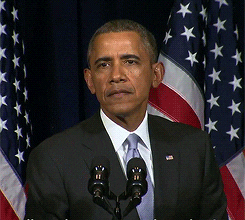 GIF of President Obama looking like he's heard something stupid