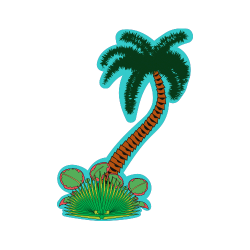 Palm Tree Kala Sticker by Snowboxx Festival