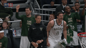 happy fired up GIF by NBA