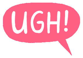 Ugh Sticker by Linzie Hunter