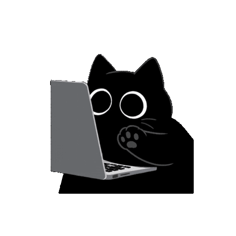 Cat Working Sticker by PRISM Live Studio