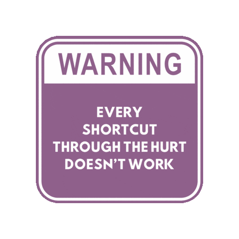 Sad Warning Sign Sticker by Lucy Cloud
