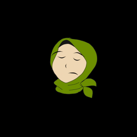 aniseeson green eat hijab muslimah GIF