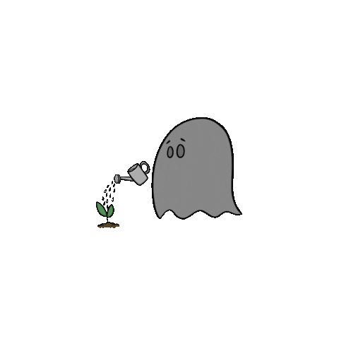 NaeLetters fun ghost spooky plant Sticker