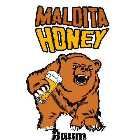 Beer Bear Sticker by Cerveza Baum