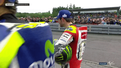 GIF de Valentino Rossi Hola por MotoGP