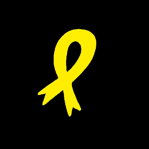 dfikar cancer ribbon yellow ribbon bladder cancer GIF