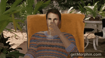 morphin happy drink holiday chill GIF