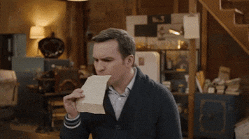 Smelling Signed Sealed Delivered GIF by Hallmark Mystery