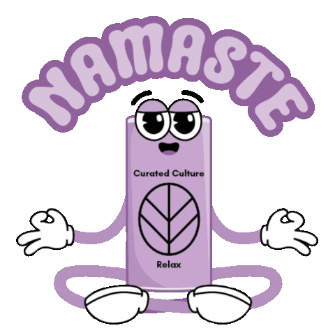 Relax Yoga Sticker by Curated Culture