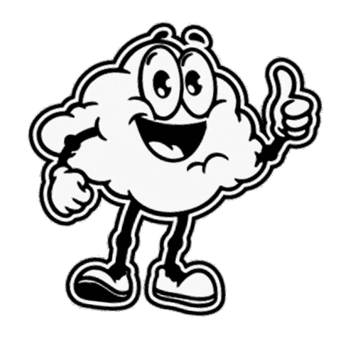 Cloud Ok Sticker by Alejandro Schintu