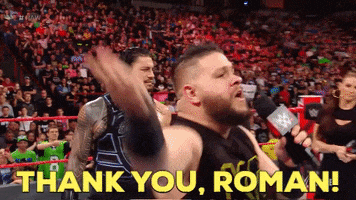 roman reigns thank you GIF by WWE