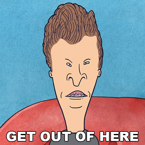 Get Out Of Here Beavis And Butthead GIF by Paramount+