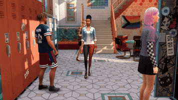 Kissing High School GIF by The Sims