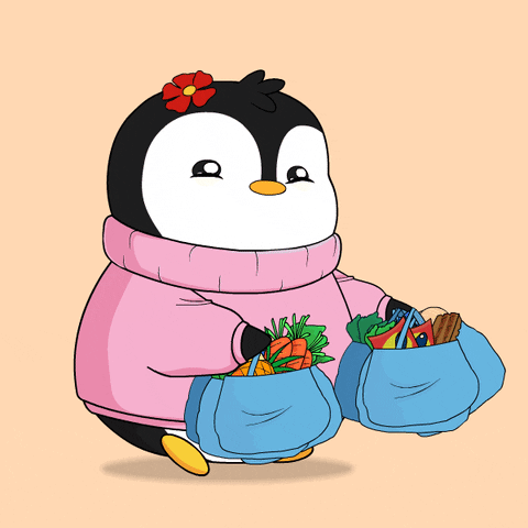 Shopping Fruit GIF by Pudgy Penguins