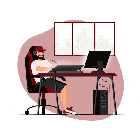 Work From Home Illustration GIF by Flow Productions