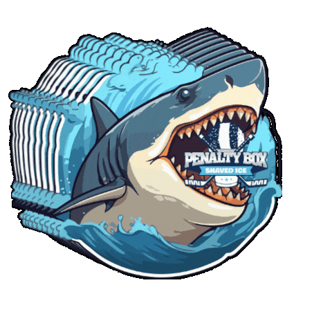 Shark Shavedice Sticker by Penalty Box Shaved Ice