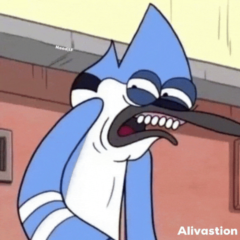 Cringe Mordecai GIF