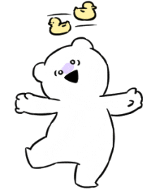 くま Sukoburu Sticker by すこぶる動くウサギ