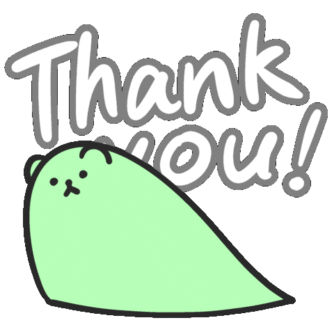 くま Thank You Sticker