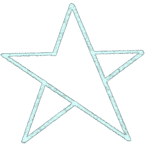 White Star Drawing Sticker