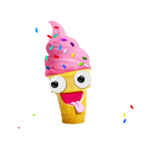 Happy Ice Cream Sticker by Chris Timmons for iOS & Android | GIPHY