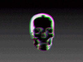glitch skull GIF by G1ft3d