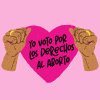 I vote for abortion rights Spanish text