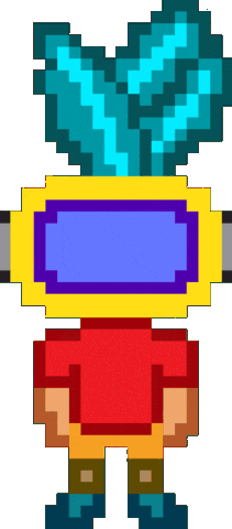 Pixel Head Sticker by spMAKE