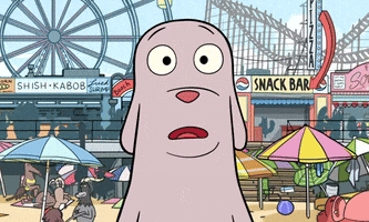 Shocked Amusement Park GIF by NEON