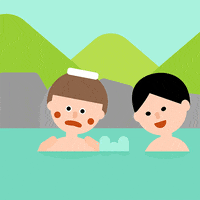 Hot Spring Animation GIF by Where to go in Japan?