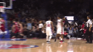Skipping Detroit Pistons GIF by NBA