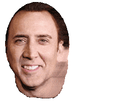 dusty shark nicolas cage left shark Sticker