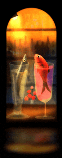 Fish Cocktail GIF by Dino Sato