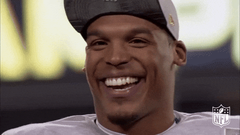 Image result for cam newton smiling gif