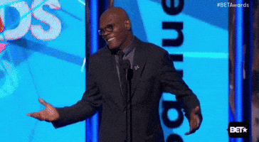 Samuel L Jackson Shrug GIF by BET Awards