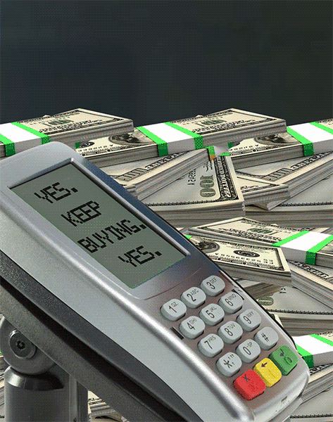 digijing glitch money shopping swipe GIF