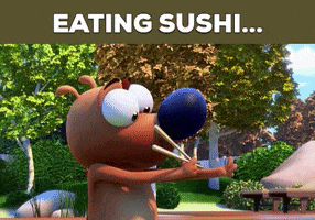 sushi paf le chien GIF by Pat The Dog